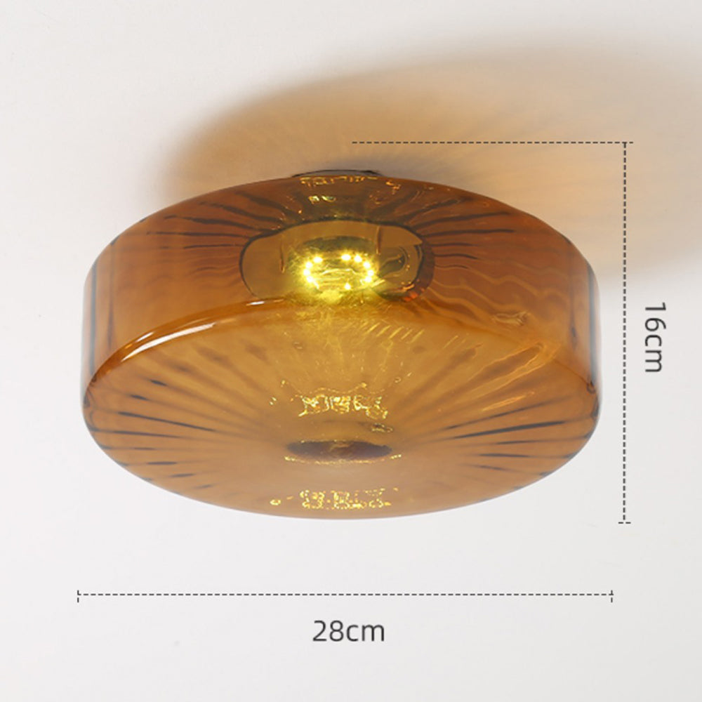 Luminara | Elegant Modern Iron Glass LED Flush Ceiling Light Fixture 8
