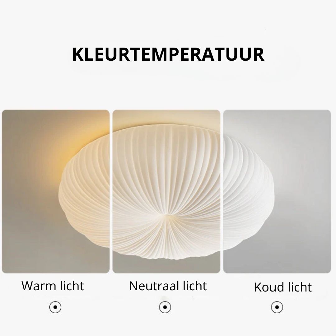 Luminara | Elegant Modern LED Ceiling Light Fixture with Pleated Design 7