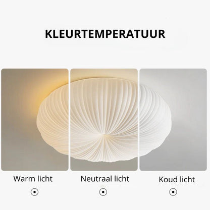 Luminara | Elegant Modern LED Ceiling Light Fixture with Pleated Design 7