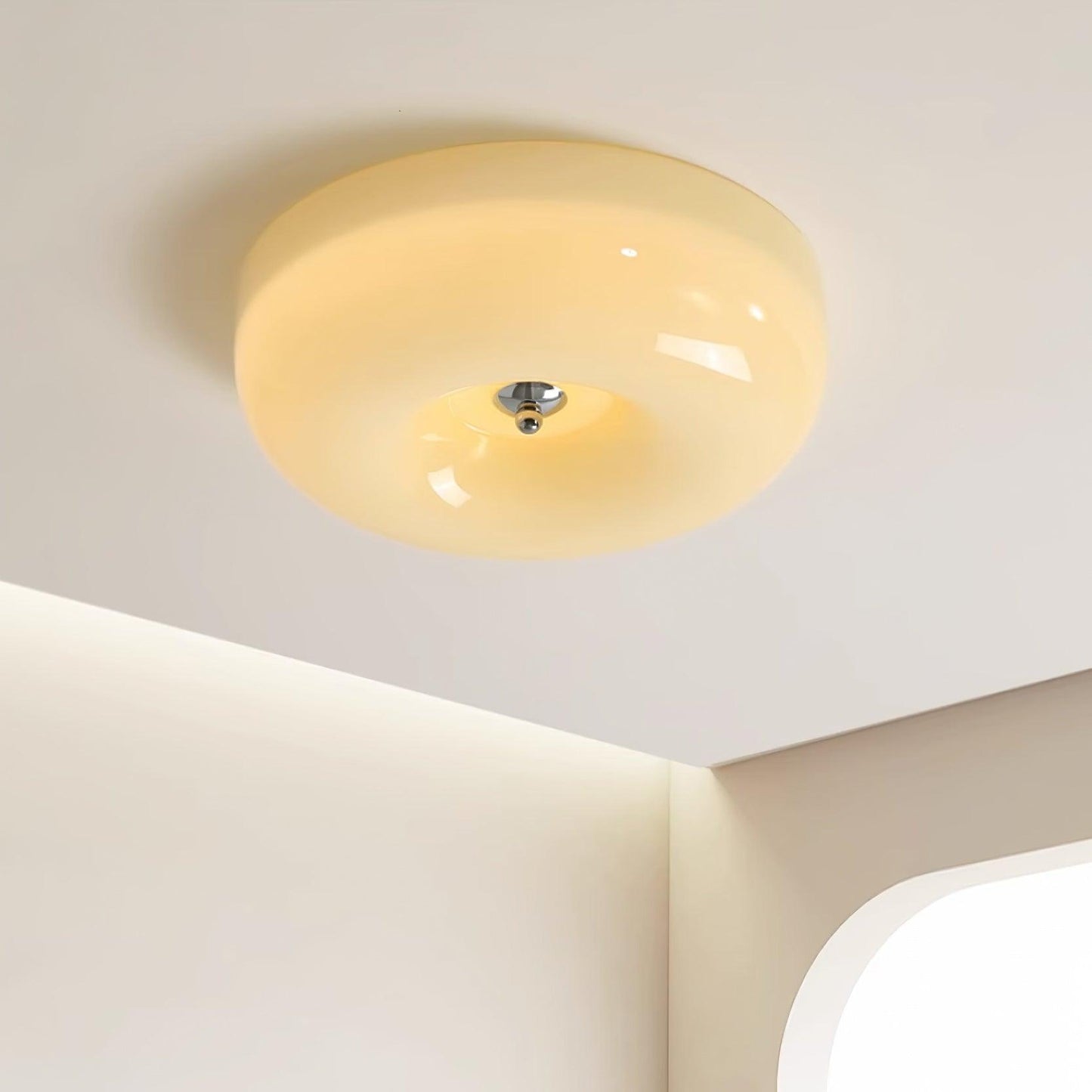 Luminara | Elegant Modern LED Flush Ceiling Lamp with Mouth-Blown Glass 5