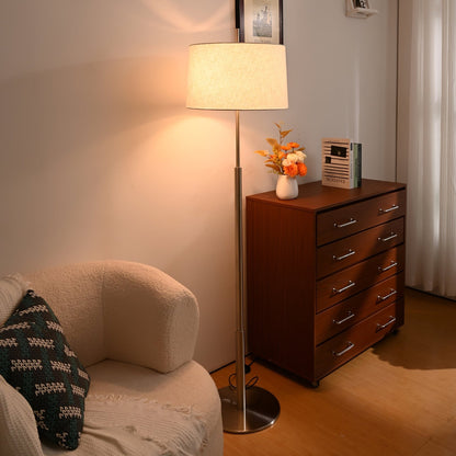 Luminara | Elegant Modern Metal Floor Lamp with Fabric Shade 3