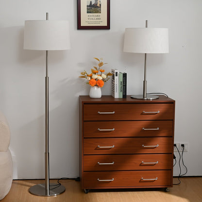 Luminara | Elegant Modern Metal Floor Lamp with Fabric Shade 5