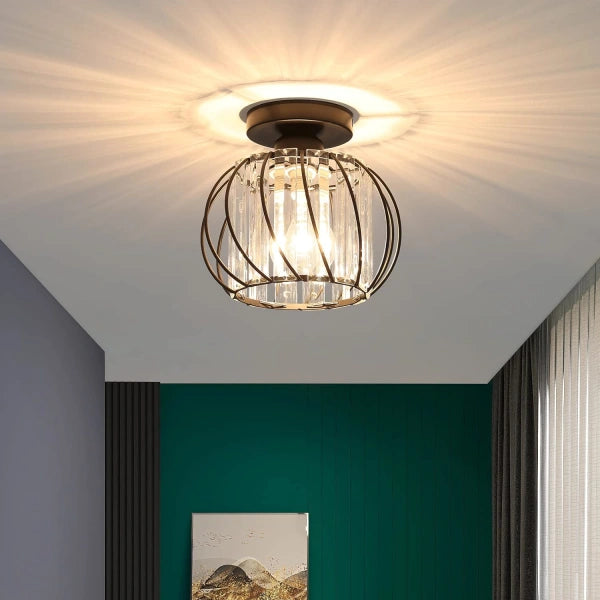 Luminara | Elegant Modern Metal and Glass Ceiling Lamp 2