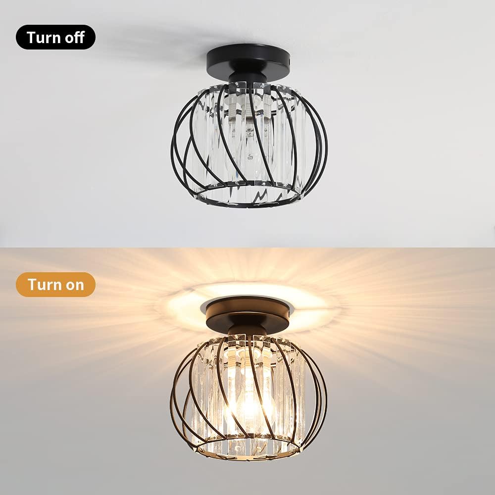 Luminara | Elegant Modern Metal and Glass Ceiling Lamp 8