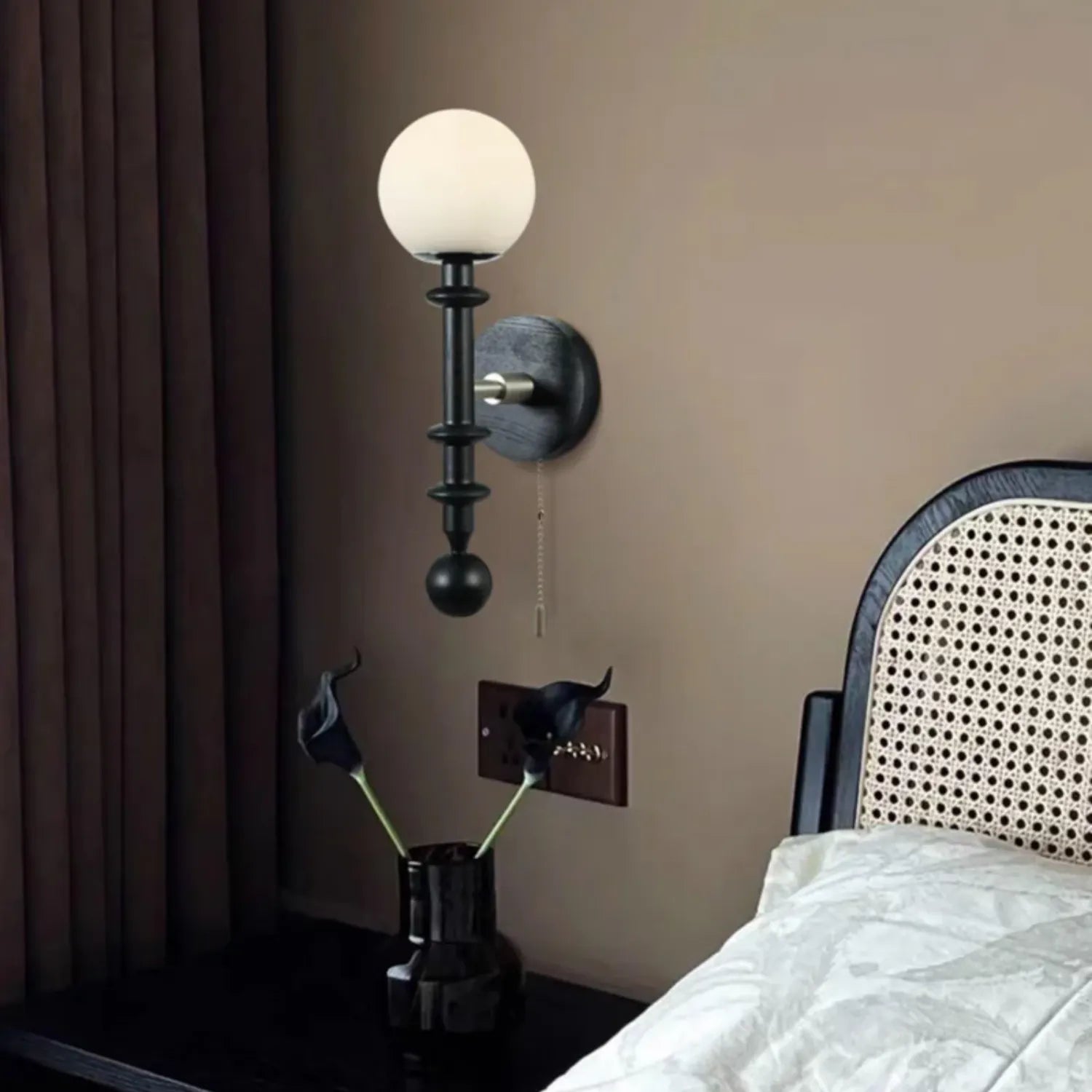 Luminara | Elegant Modern Metal and Wood Wall Sconce Lighting Fixture 4