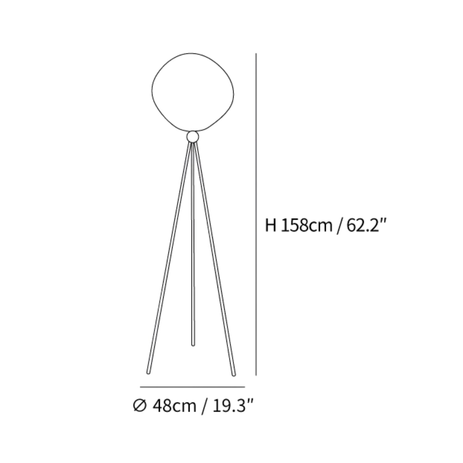 Luminara | Elegant Modern Orb Tripod Floor Lamp with Spherical Shade 3