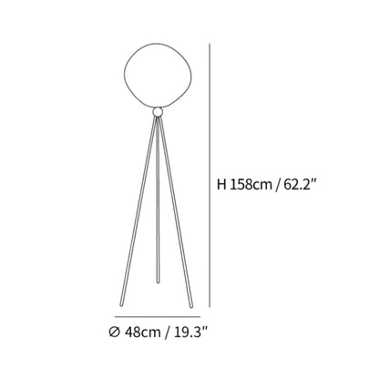 Luminara | Elegant Modern Orb Tripod Floor Lamp with Spherical Shade 3