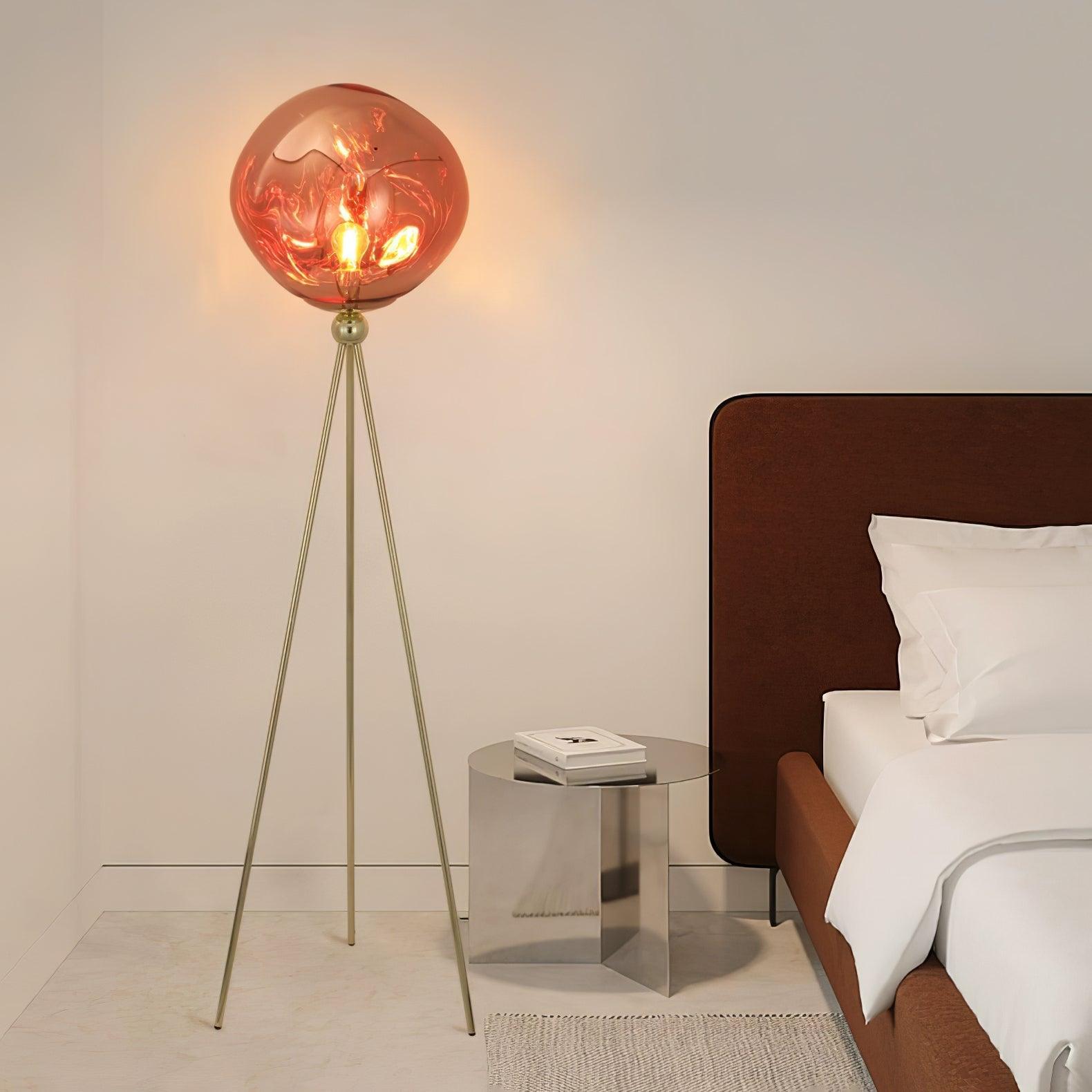 Luminara | Elegant Modern Orb Tripod Floor Lamp with Spherical Shade 4