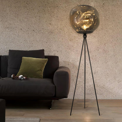 Luminara | Elegant Modern Orb Tripod Floor Lamp with Spherical Shade 7