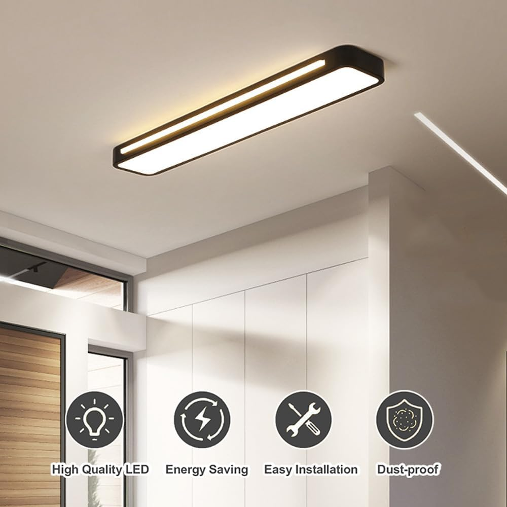 Luminara | Elegant Modern Rectangular LED Ceiling Light Fixture 3