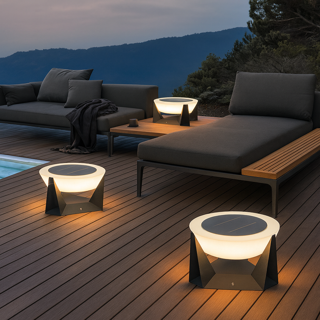 Luminara | Elegant Modern Solar LED Patio Terrace Lamp 1