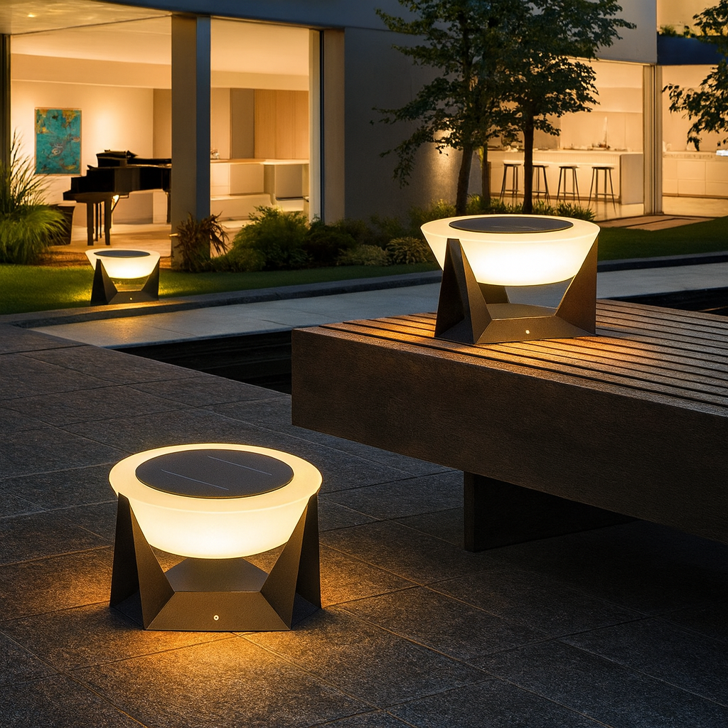 Luminara | Elegant Modern Solar LED Patio Terrace Lamp 2