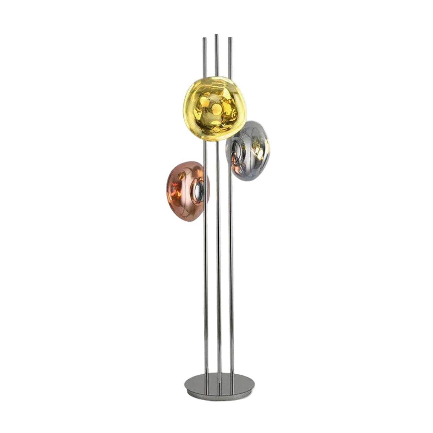 Stunning Contemporary Three Glass Ball Floor Lamp - Lusomart