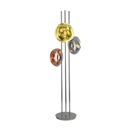Stunning Contemporary Three Glass Ball Floor Lamp - Lusomart