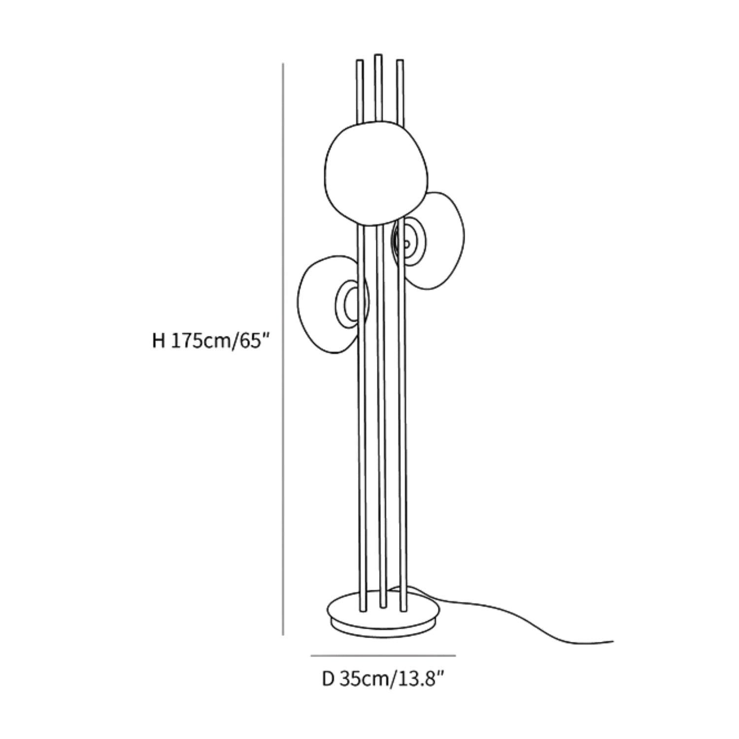Luminara | Elegant Modern Triple Glass Orb Floor Lamp 2
