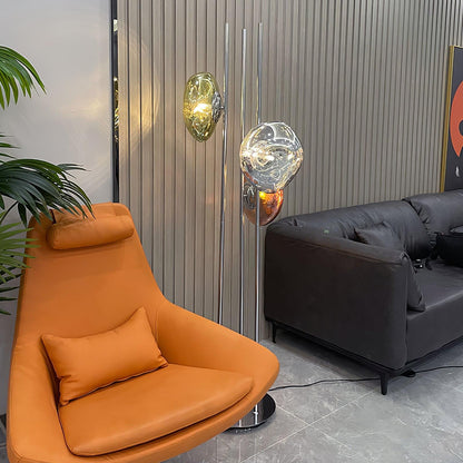 Luminara | Elegant Modern Triple Glass Orb Floor Lamp 5