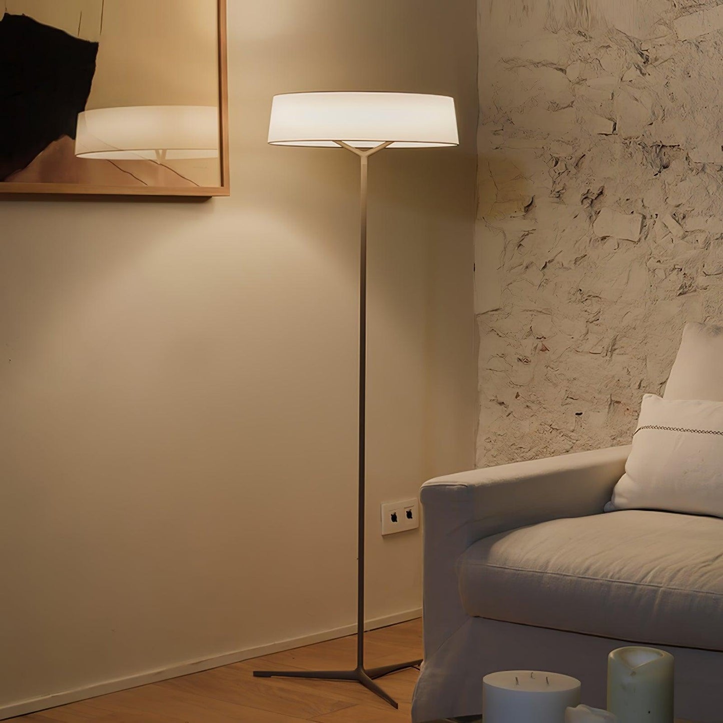 Luminara | Elegant Modern Tripod Floor Lamp with Adjustable LED Shade 2