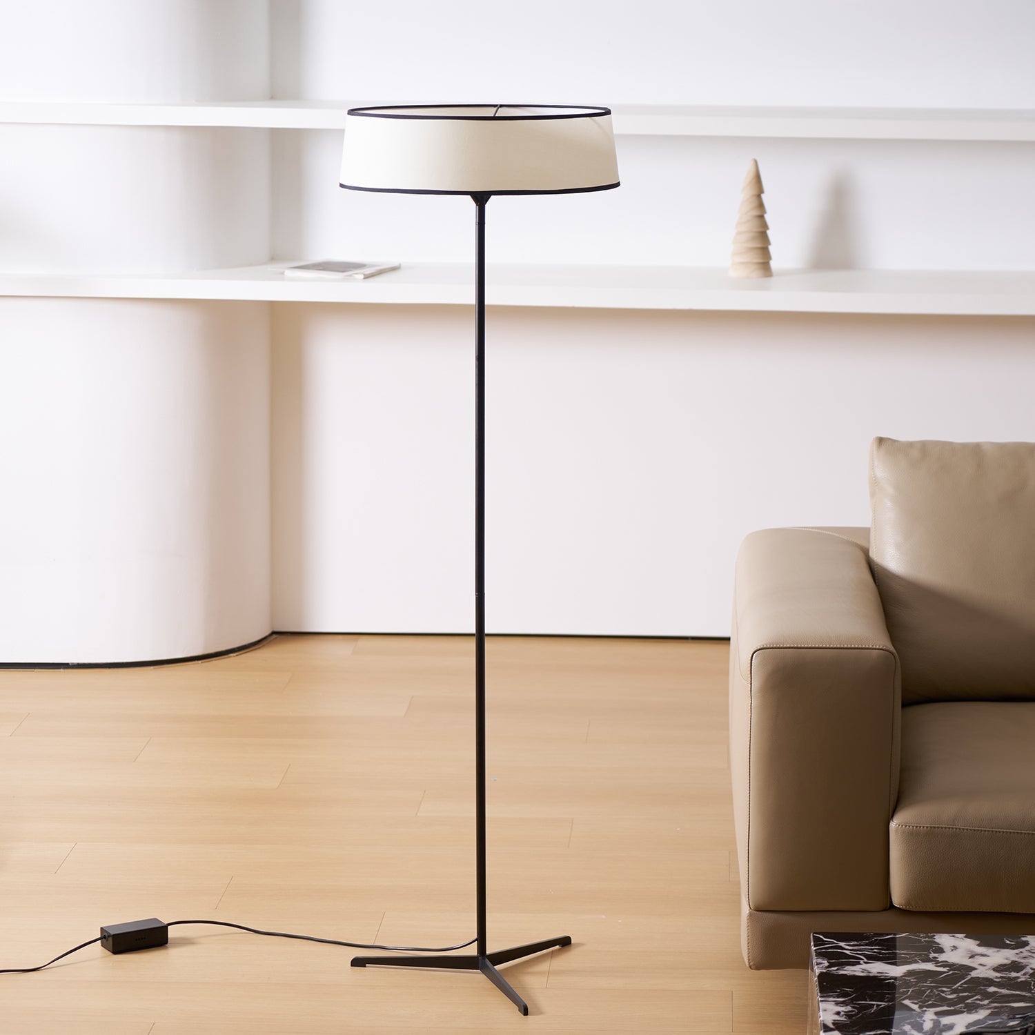 Luminara | Elegant Modern Tripod Floor Lamp with Adjustable LED Shade 3