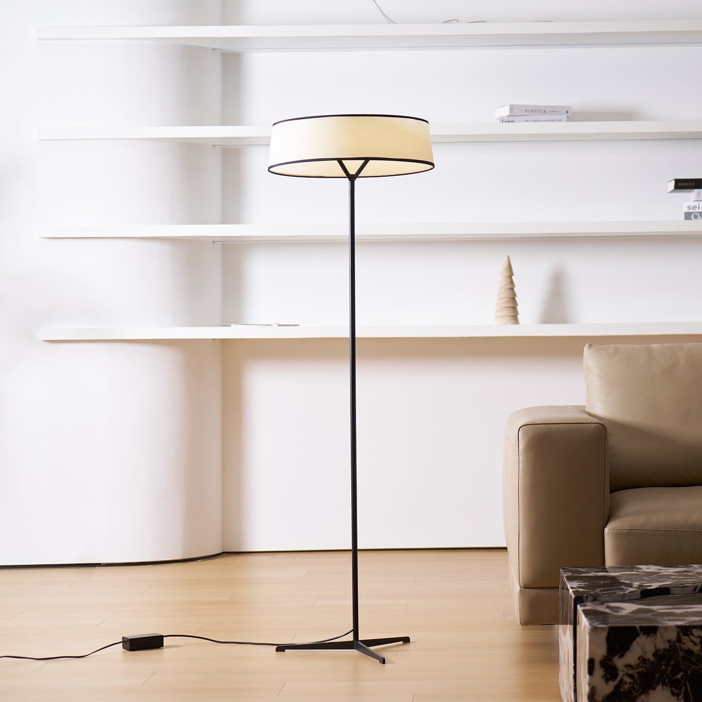 Luminara | Elegant Modern Tripod Floor Lamp with Adjustable LED Shade 4