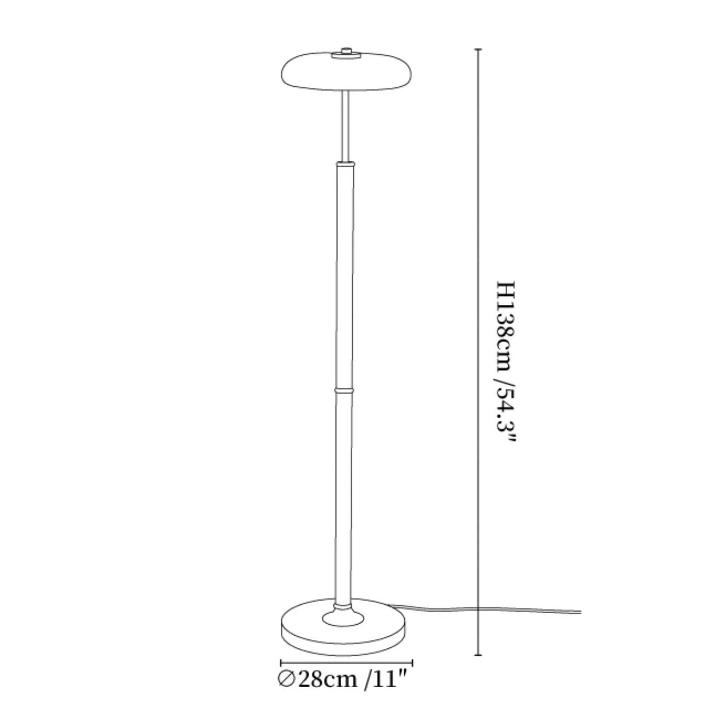 Luminara | Elegant Modern Walnut Brass Floor Lamp with Adjustable LED 2