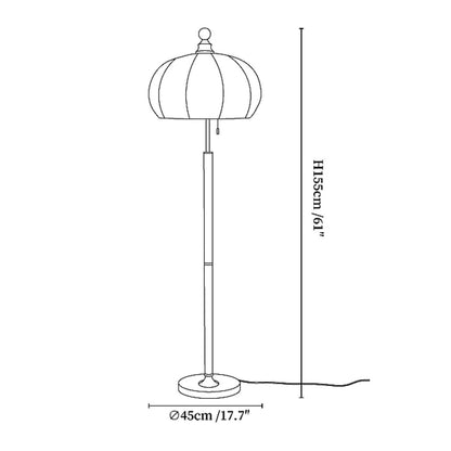 Luminara | Elegant Nostalgic Vintage Floor Lamp with Wood Accents 2