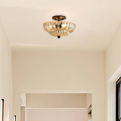 Luminara | Elegant Retro Glass Flush Mount Ceiling Light Fixture 4