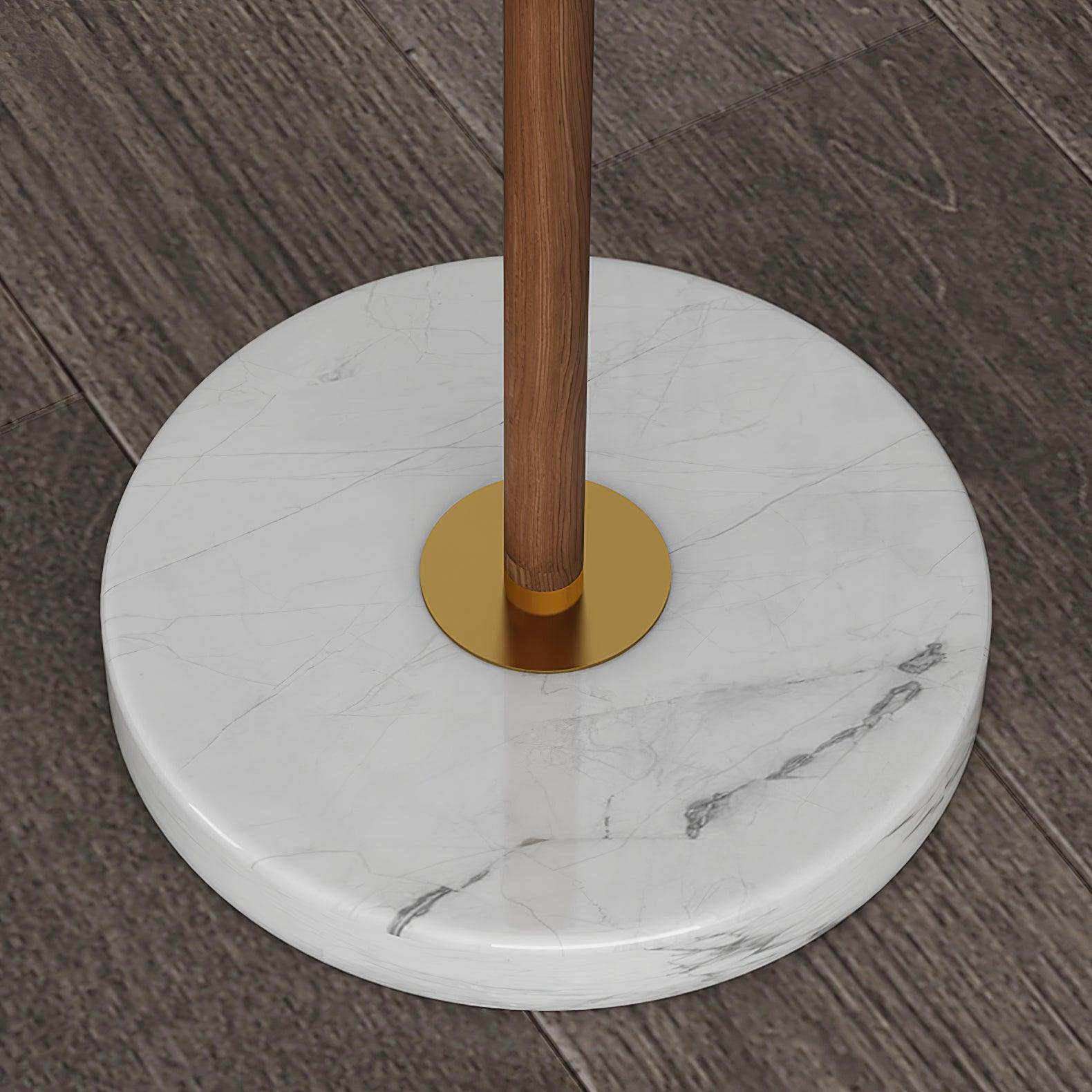 Luminara | Elegant Retro White Pleated Floor Lamp with Marble Base 7