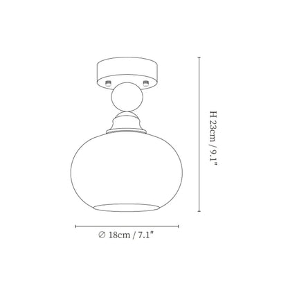 Luminara | Elegant Rustic Glass Ceiling Light Fixture with Walnut Accents 4