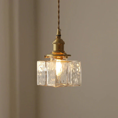 Classic Glass Pendant Lamp with Gold Metal Fitting - Lusomart