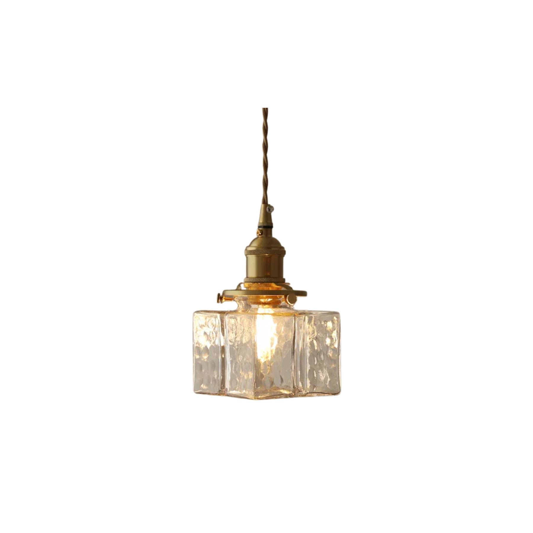 Luminara | Elegant Vintage Glass Pendant Light with Brass Fitting 1