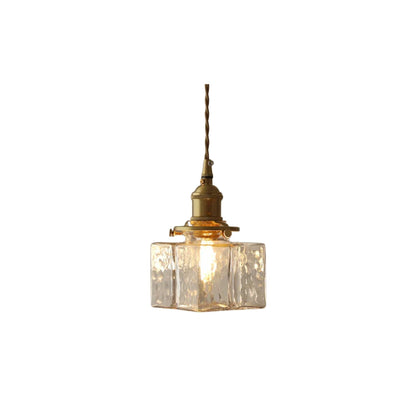 Luminara | Elegant Vintage Glass Pendant Light with Brass Fitting 1