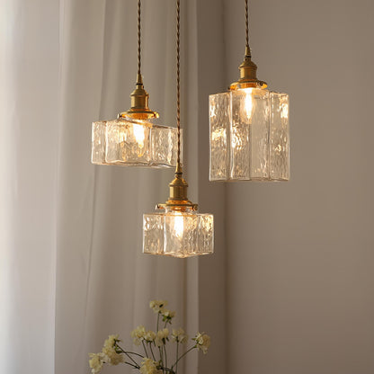 Luminara | Elegant Vintage Glass Pendant Light with Brass Fitting 2
