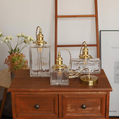 Luminara | Elegant Vintage Glass Pendant Light with Brass Fitting 5