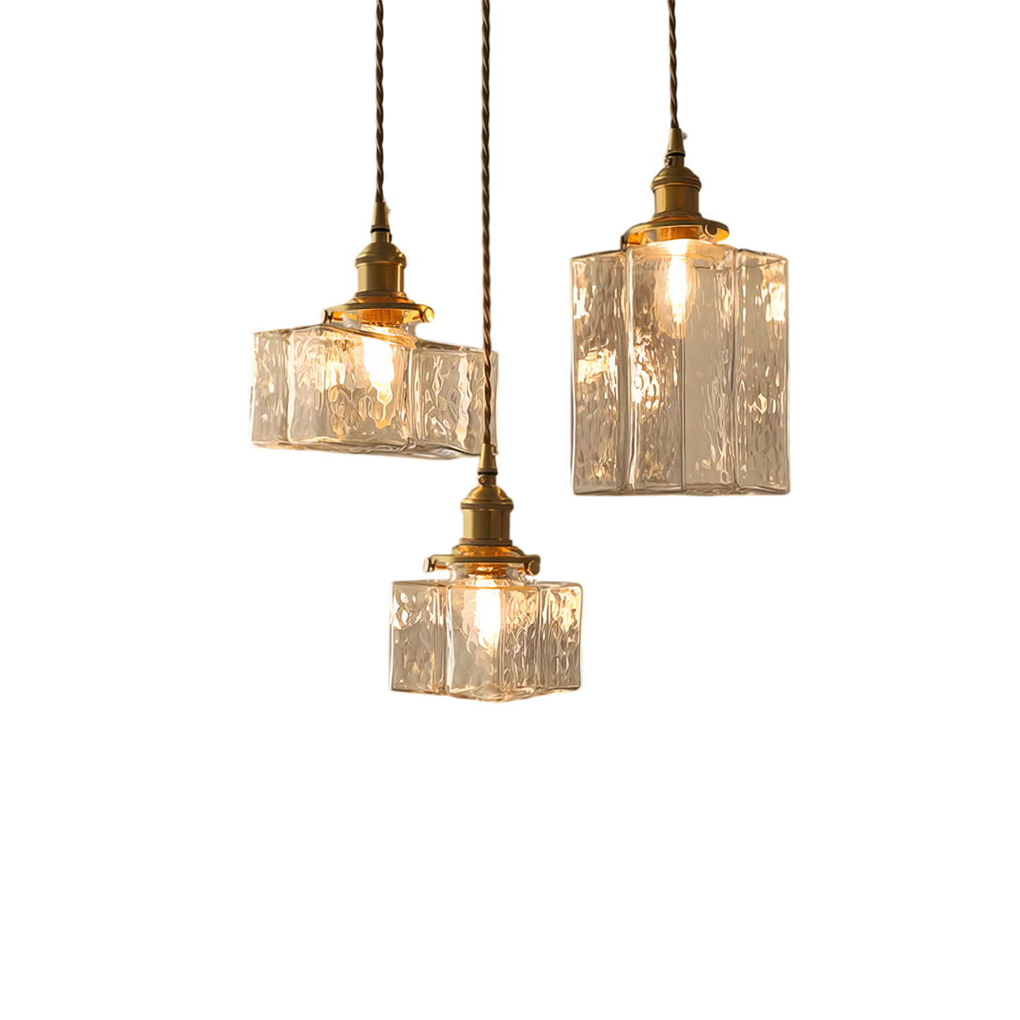 Luminara | Elegant Vintage Glass Pendant Light with Brass Fitting 6