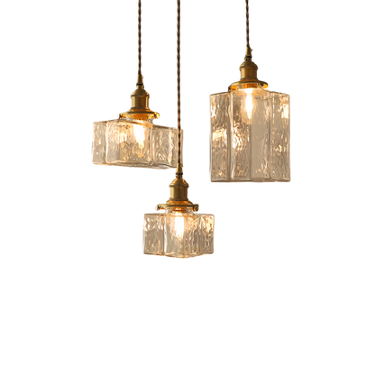 Luminara | Elegant Vintage Glass Pendant Light with Brass Fitting 6
