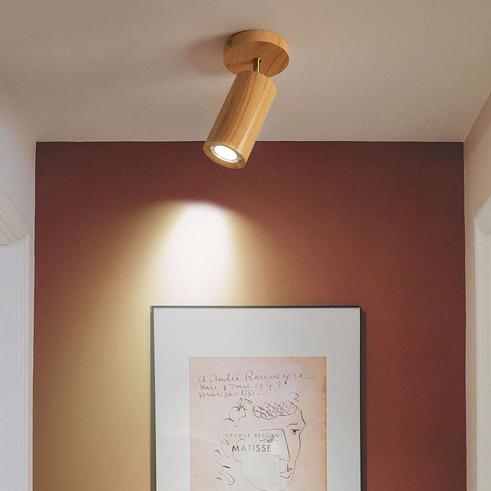 Contemporary Dimmable Wooden Ceiling Light - Lusomart