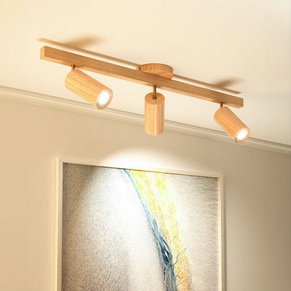 Luminara | Modern Adjustable Rubber Wood Ceiling Lamp 2