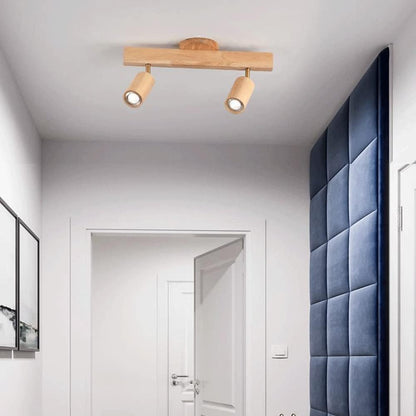 Luminara | Modern Adjustable Rubber Wood Ceiling Lamp 5