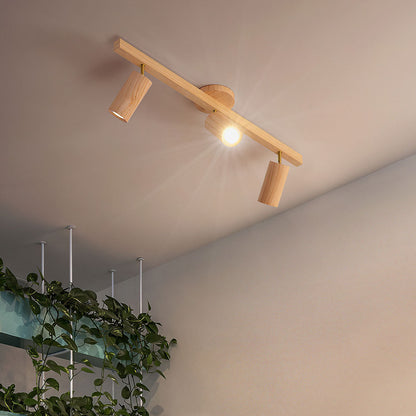 Luminara | Modern Adjustable Rubber Wood Ceiling Lamp 7