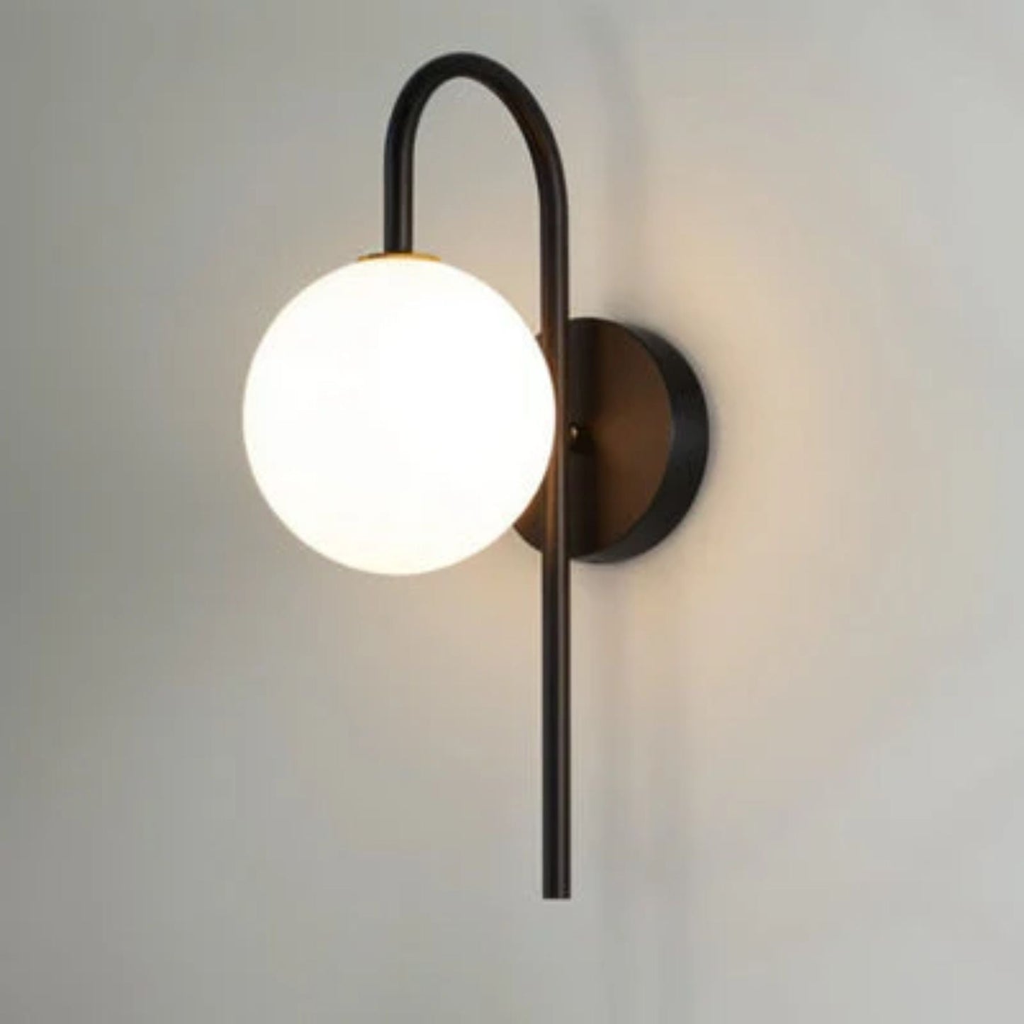 Luminara | Modern Elegant Metal Wall Sconce Lighting with Glass Shade 10