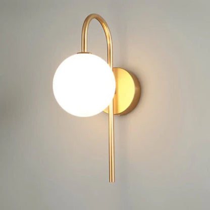 Luminara | Modern Elegant Metal Wall Sconce Lighting with Glass Shade 17
