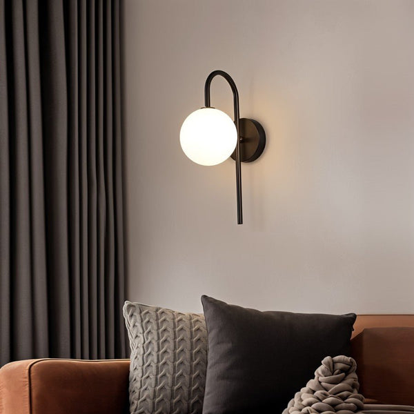 Luminara | Modern Elegant Metal Wall Sconce Lighting with Glass Shade 3