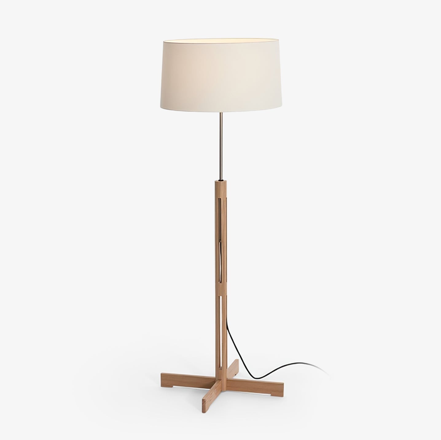 Luminara | Modern Elegant Wooden Floor Lamp with Fabric Shade 2