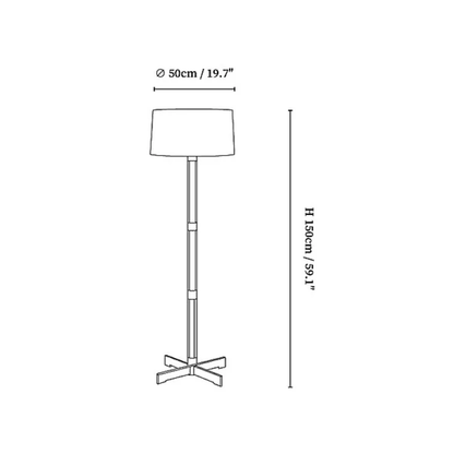 Luminara | Modern Elegant Wooden Floor Lamp with Fabric Shade 3