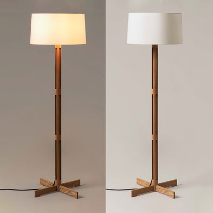 Luminara | Modern Elegant Wooden Floor Lamp with Fabric Shade 7