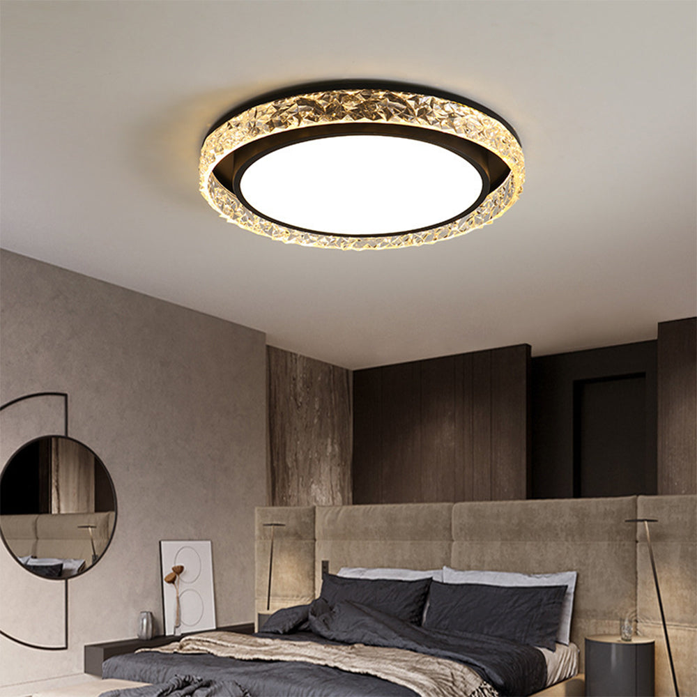 Stylish Wrought Iron Semi Flush Ceiling Light Fixture - Lusomart