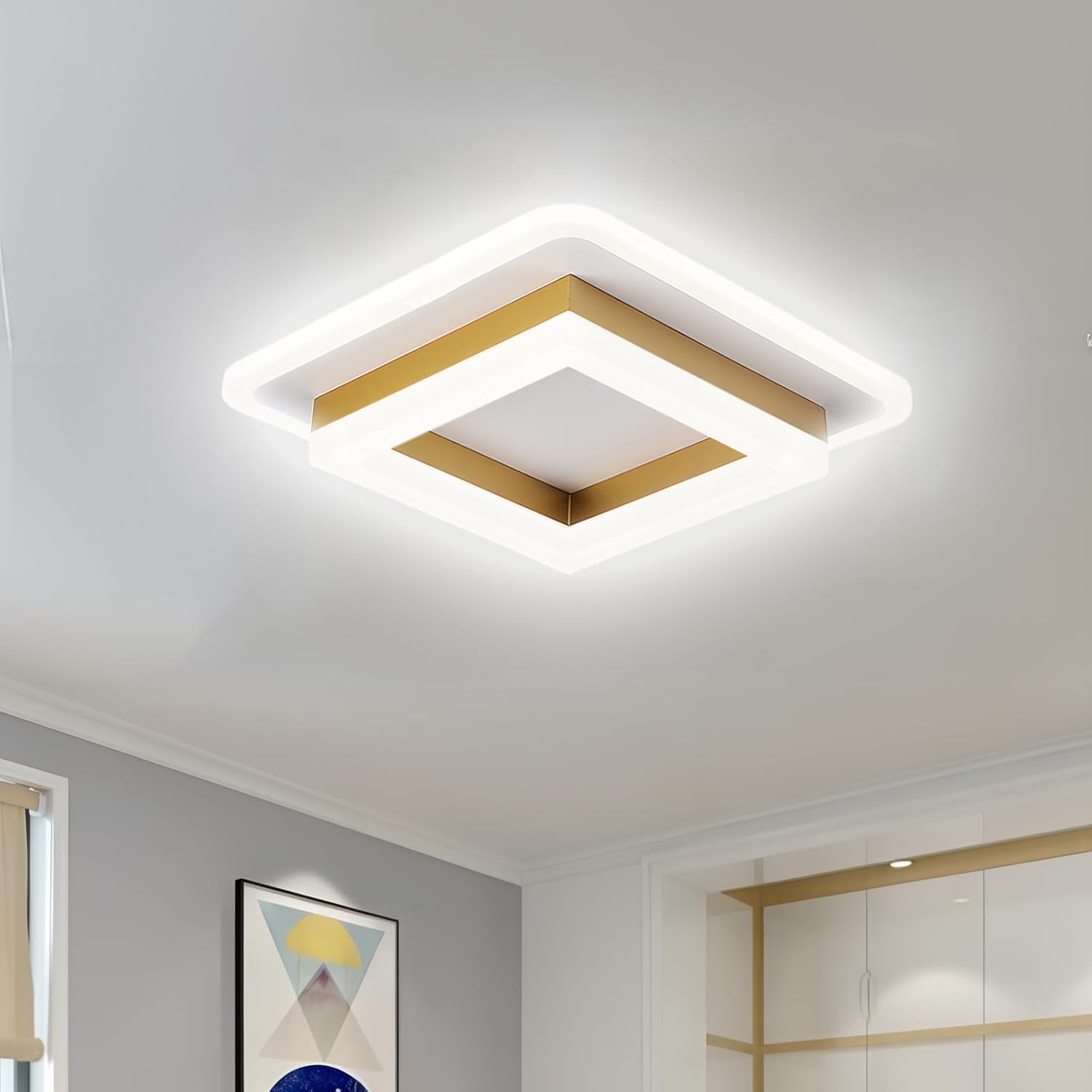 Luminara | Modern Geometric LED Flush Mount Ceiling Light Fixture 8