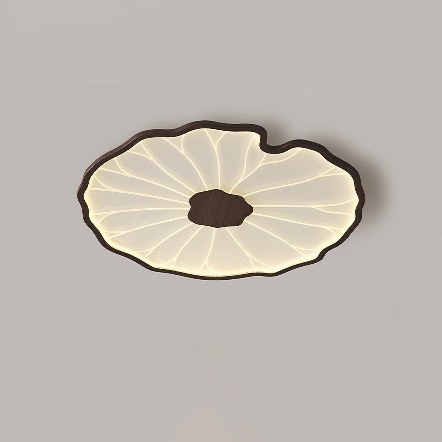 Luminara | Modern Minimalist Walnut Wood LED Ceiling Light Fixture 11