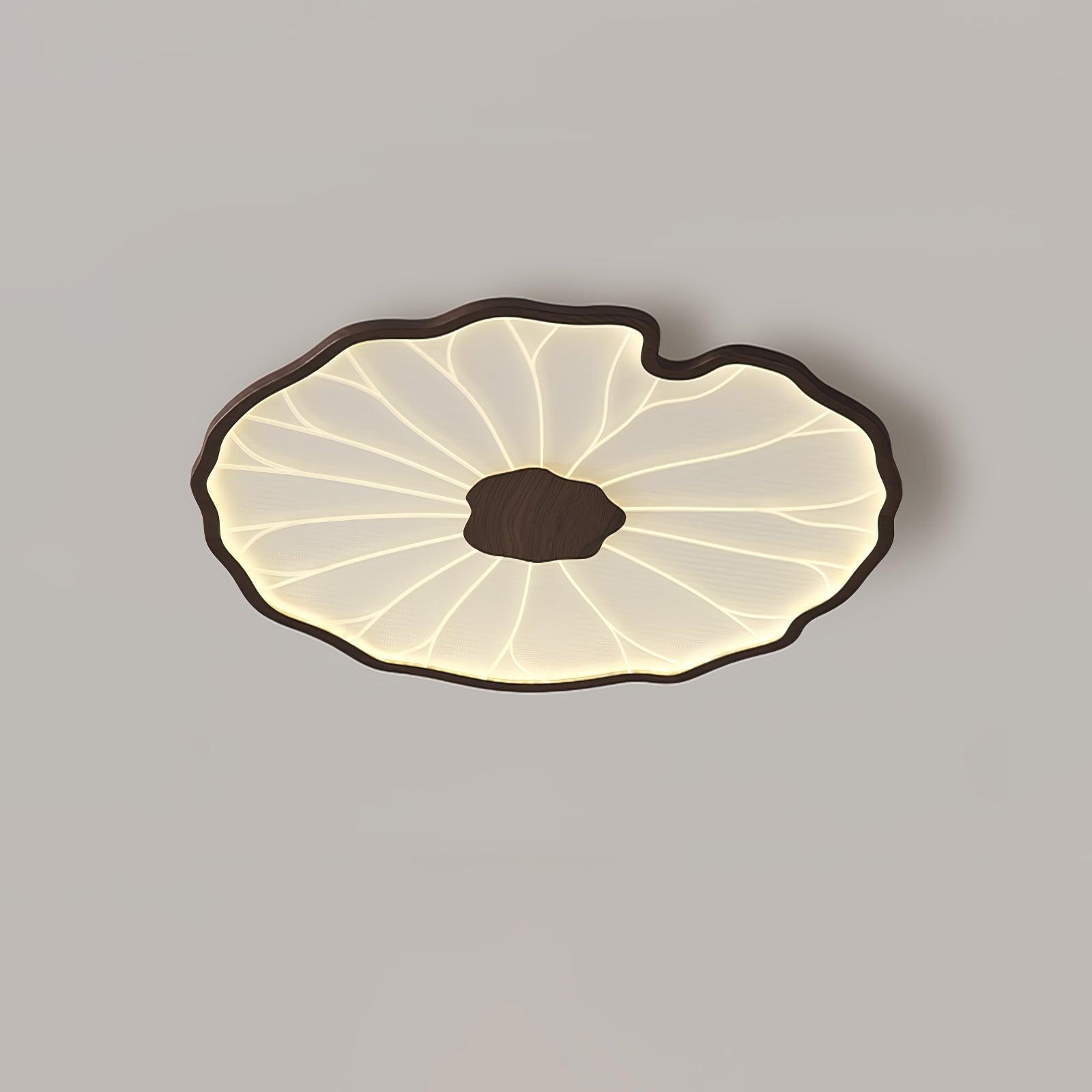 Luminara | Modern Minimalist Walnut Wood LED Ceiling Light Fixture 11