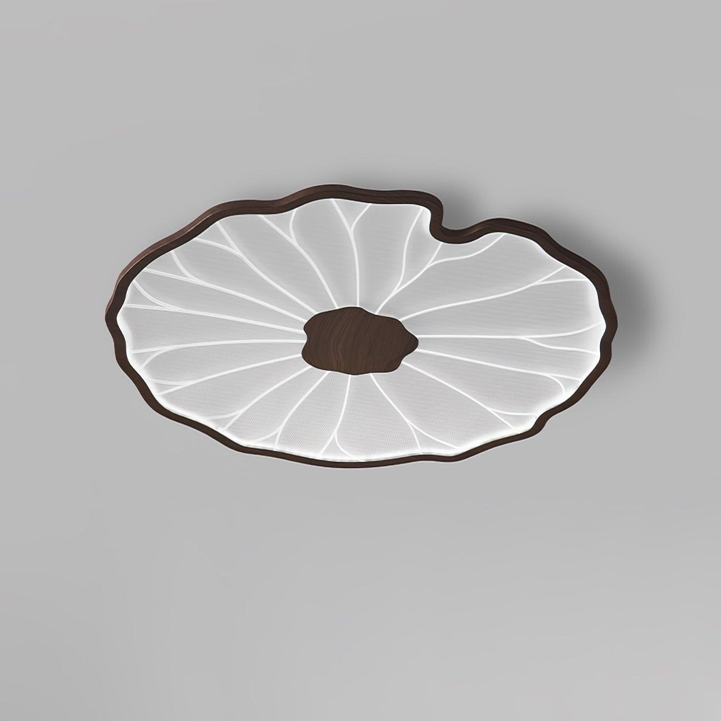 Luminara | Modern Minimalist Walnut Wood LED Ceiling Light Fixture 14